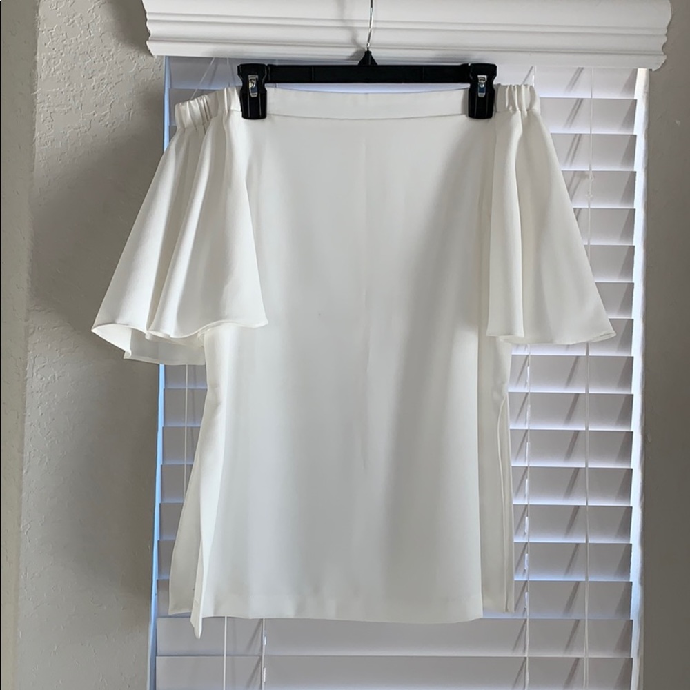 White Off the Shoulder Shirt